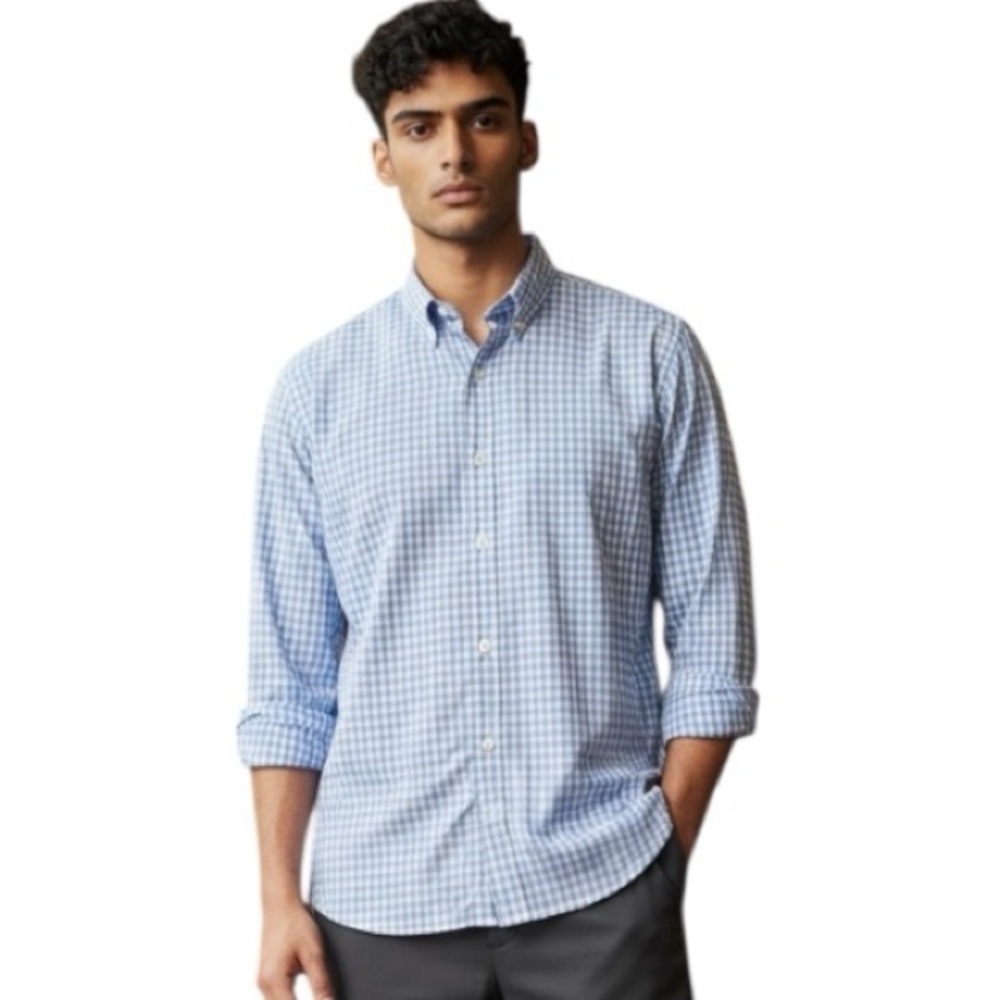 Michael Michael Kors Shirt, Button Down Shirt, Sz 16 1/2, 34/35, plaid, Geo